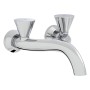 VitrA Liquid Zweigriff-Waschtischarmatur, Aufputz-Wandmontage, 24 cm