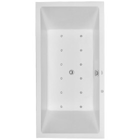 Baignoire rectangulaire Duravit Starck 180 x 90 cm avec système de jets, deux dossiers inclinés
