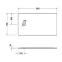 Duravit Sustano Duschwanne 160 x 90 cm - technische Ansicht