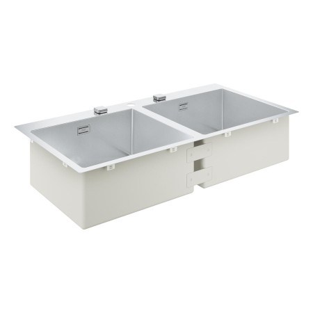 Lavello incasso in acciaio inossidabile GROHE K800 102,4 x 51 cm con 2 vasche
