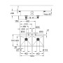 Lavello incasso in acciaio inossidabile GROHE K800 102,4 x 51 cm con 2 vasche - vista dettagliata