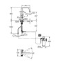 GROHE Blue Pure Start Einhand-Spültischarmatur Starter Set mit Mini Aktivkohlefilter - technische Ansicht