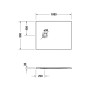 Duravit Sustano Duschwanne 100 x 80 cm - technische Ansicht