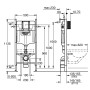 Ensemble 2 en 1 pour WC GROHE Solido Compact, hauteur de construction 113 cm