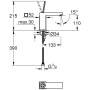 GROHE Eurocube Joy Einhand-Waschtischbatterie DIN 15 ohne Ablaufgarnitur - Detailansicht