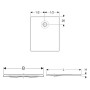 Geberit Nemea Rechteckduschwanne 90 x 140 cm - technische Ansicht