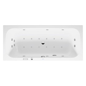 Baignoire rectangulaire à remous Duravit Qatego avec système Combi E 180 x 80 cm, version encastrée