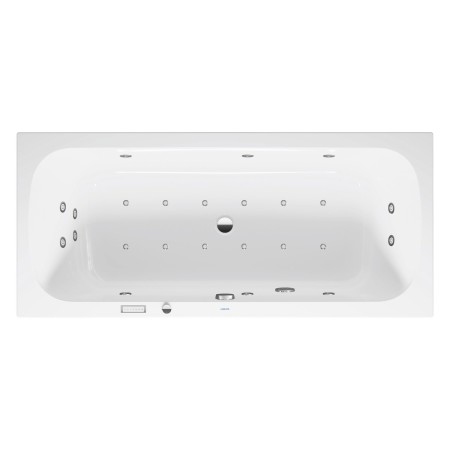Baignoire rectangulaire à remous Duravit Qatego avec système Combi E 180 x 80 cm, version encastrée
