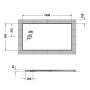Duravit Tempano Duschwanne 140 x 75 cm, mit Antislip