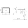 VitrA Options Aufsatzschale Nuo 50 x 38 cm, mit Überlaufloch - Detailansicht