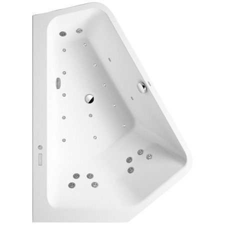 Vasca ad angolo con idromassaggio Duravit Paiova 5-Eck 177 x 130 cm con sistema Combi E, angolo sinistro