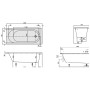 Villeroy & Boch O.novo Solo Badewanne 170 x 70 cm - Produktansicht