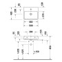 Duravit Qatego Waschtisch 50 x 42 cm geschliffen, 1 Hahnloch, mit HygieneGlace - Detailansicht