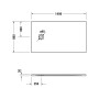 Receveur de douche Duravit Sustano 140 x 80 cm - vue technique