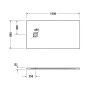 Duravit Sustano Duschwanne 150 x 80 cm - technische Ansicht