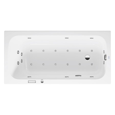 Baignoire balnéo rectangulaire Duravit Qatego avec système Combi E 150 x 75 cm, encastrable
