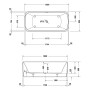 Duravit Qatego Rechteck-Whirlwanne mit Air-System 180 x 80 cm, freistehend - Detailansicht