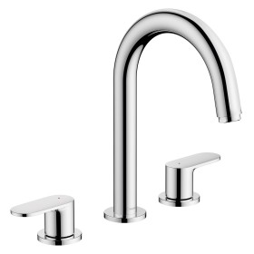 Rubinetto per lavabo a tre fori hansgrohe Vernis Blend con scarico a stelo