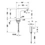 Mitigeur électronique pour lavabo Duravit Sensor 1, avec adaptateur secteur - vue technique