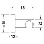 Duravit Brausehalter mit runder Rosette - Detailansicht
