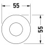 Duravit Brausehalter mit runder Rosette - technische Ansicht