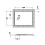Piatto doccia Duravit Tempano 100 x 80 cm, con Antiscivolo
