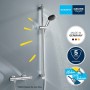 Ensemble de barre de douche GROHE Vitalio Start 110, 90 cm, avec 2 types de jets - vue technique