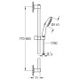 Ensemble de barre de douche GROHE Vitalio Start 110, 90 cm, avec 2 types de jets - photo produit