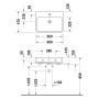 Lavabo Duravit Qatego 60 x 47 cm, sans trou de robinet - vue détaillée