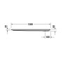 Receveur de douche rectangulaire Duravit Starck Slimline 130 x 80 cm avec revêtement antidérapant - vue technique