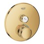 GROHE Grohtherm SmartControl Thermostat Fertigmontageset mit einem Absperrventil, runde Ausführung