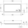 Receveur de douche rectangle Duravit D-Code 160 x 75 cm avec revêtement antidérapant - vue technique