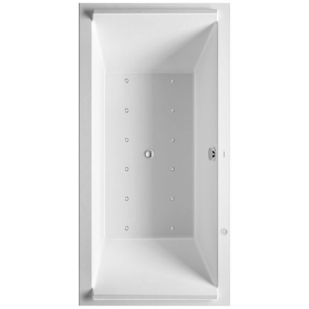 Baignoire rectangulaire Duravit Starck 200 x 100 cm avec système Combi P, deux dossiers inclinés