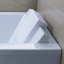 Baignoire rectangulaire Duravit Starck 200 x 100 cm avec système Combi P, deux dossiers inclinés - vue détaillée