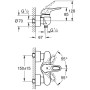 GROHE Eurostyle Einhand-Brausebatterie DN 15 - Detailansicht
