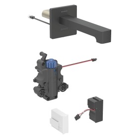 Robinetterie de lavabo Geberit Brenta à montage mural, alimentation secteur, pour boîte de fonction UP
