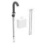 Robinet de lavabo Geberit Piave à montage sur pied, alimenté par batterie, avec boîte de fonctions AP