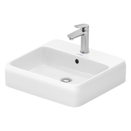 Vasque à poser Duravit Qatego 50 x 47 cm, 1 trou de robinet avec HygieneGlace