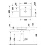 Vasque à poser Duravit Qatego 50 x 47 cm, 1 trou de robinet avec HygieneGlace - photo produit