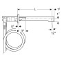 Robinetterie de lavabo Geberit ONE design carré, montage mural, pour boîte de fonction UP - vue détaillée