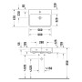 Duravit Qatego Waschtisch 60 x 47 cm, ohne Hahnloch, mit HygieneGlace - Detailansicht