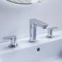 Robinetterie de lavabo 3 trous Duravit Wave avec vidage