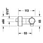 Duravit Thermostatarmaturen Brausethermostat Aufputz - Detailansicht