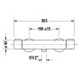Duravit Thermostatarmaturen Brausethermostat Aufputz - technische Ansicht