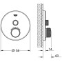 GROHE Grohtherm SmartControl Thermostat Fertigmontageset mit einem Absperrventil, runde Ausführung - Detailansicht