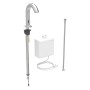 Robinet de lavabo Geberit Piave à montage sur pied, alimentation secteur, avec boîtier de fonction AP