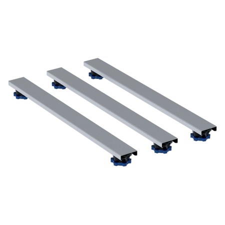 Kit di montaggio Geberit per piatti doccia in resina di pietra, fino a 140 cm, 110 x 6 cm