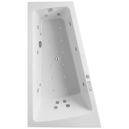 Vasca idromassaggio Duravit Paiova 170 x 100 cm con sistema Combi E, schienale inclinato a sinistra