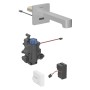 Robinet de lavabo mural Geberit Brenta, alimentation réseau, pour boîtier de fonction encastré
