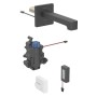 Robinet de lavabo mural Geberit Brenta, alimenté par batterie, pour boîte de fonction UP